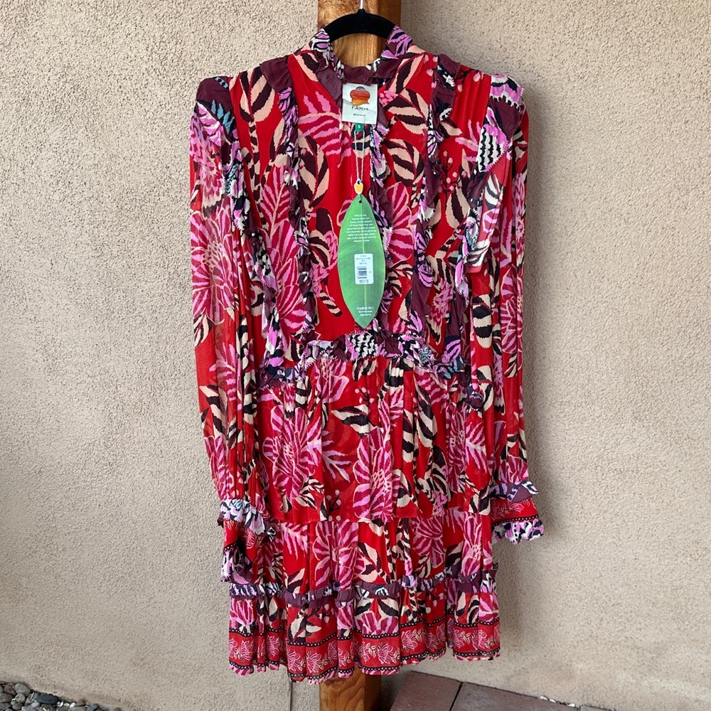 Vibrant Farm Rio Mixed Floral Mini Dress NWT Sz Small